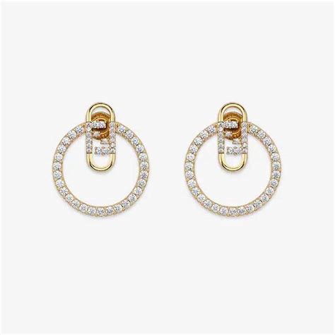 fendi o'lock earrings|fendi baguette hoop earrings.